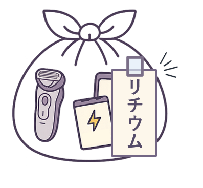 透明な袋に入れ貼り紙をするイメージ